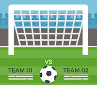 illustration of football match
